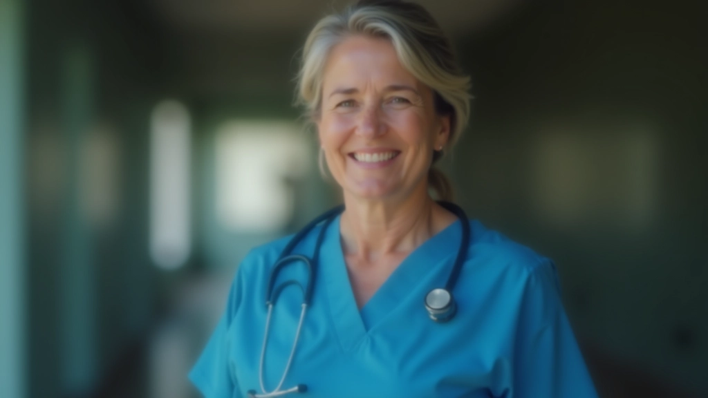 Especialista en salud y fitness para adultos mayores, edad 48, portrait profesional, expresión profesional, consultorio moderno